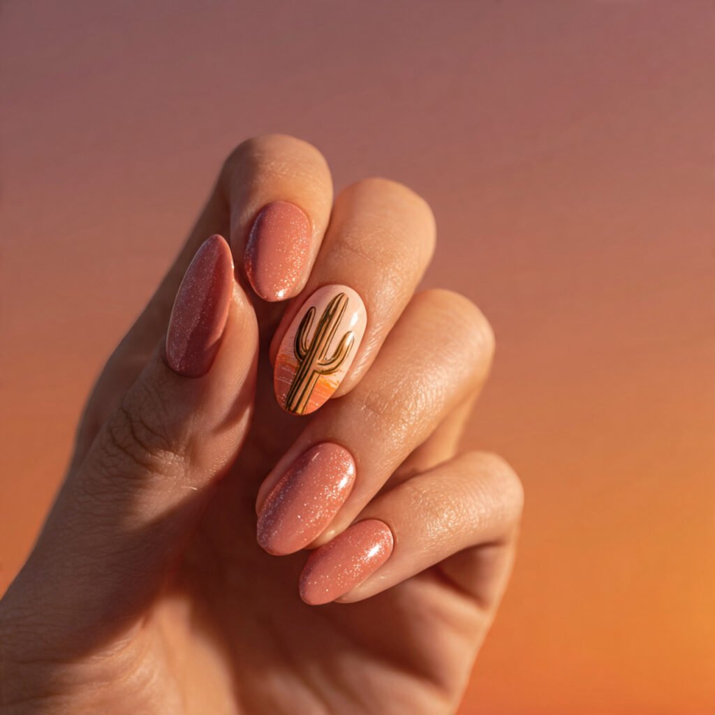 7 desert inspired nail ideas a close up photograph