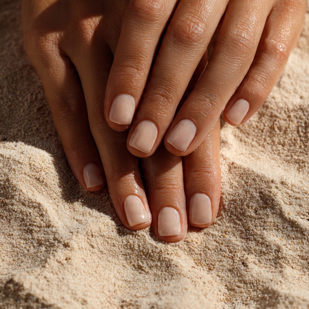 28 Stunning End of Summer Nail Color Ideas You Need to Try Now 8 Sandy Beige Nail Ideas