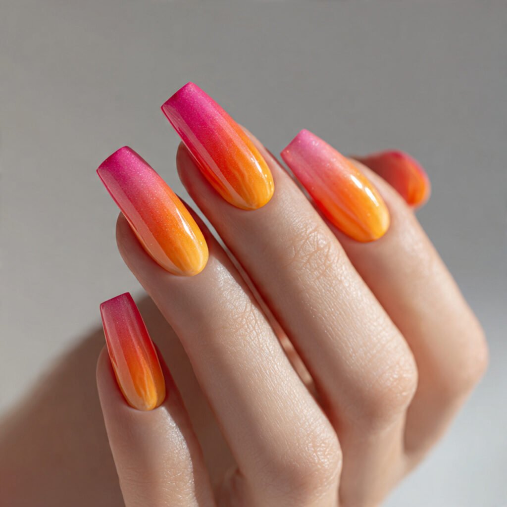 Discover 22 Creative Wow Nail Ideas for Your Next Look 8 Sunset Gradient Blend