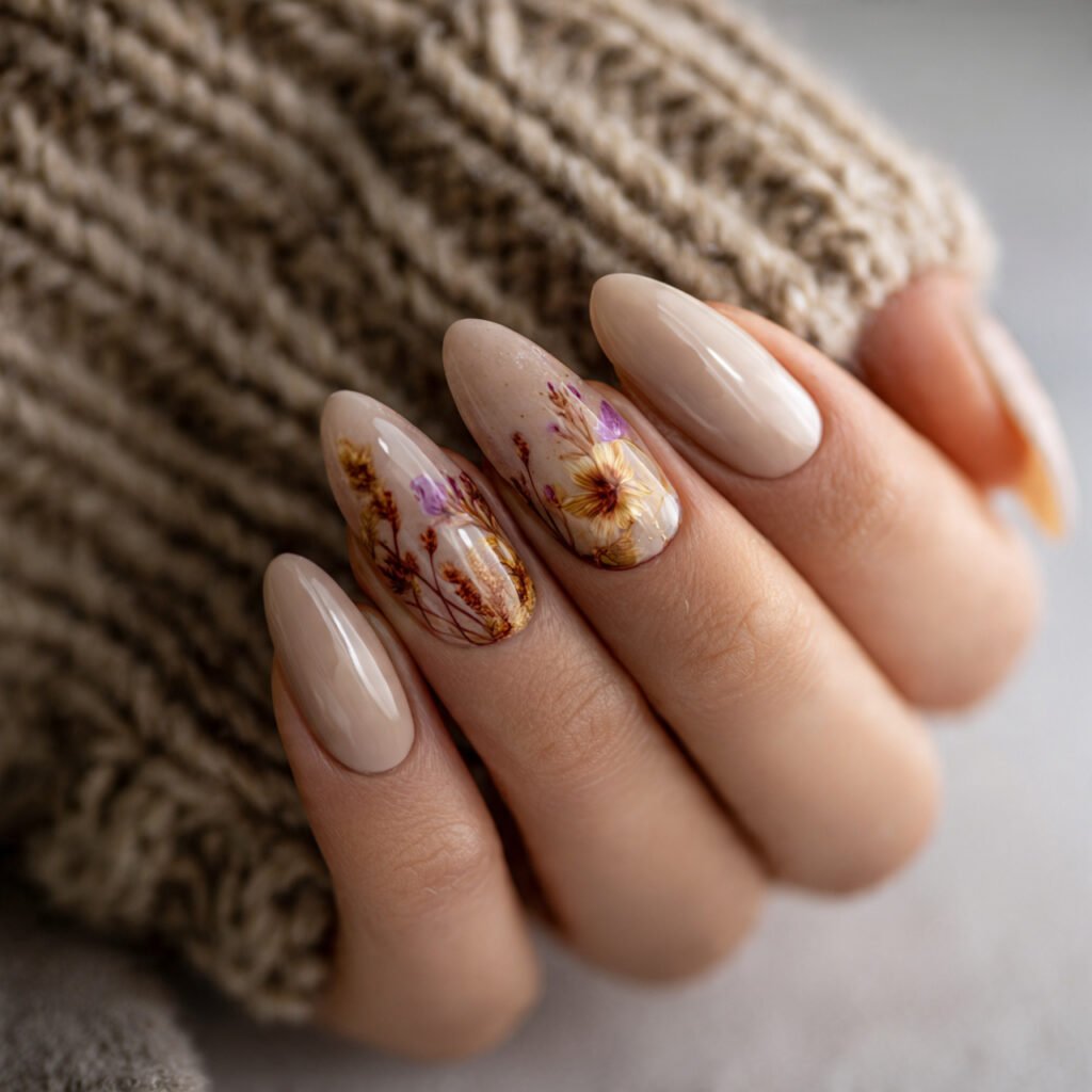 9 western floral nail ideas a close up photograph