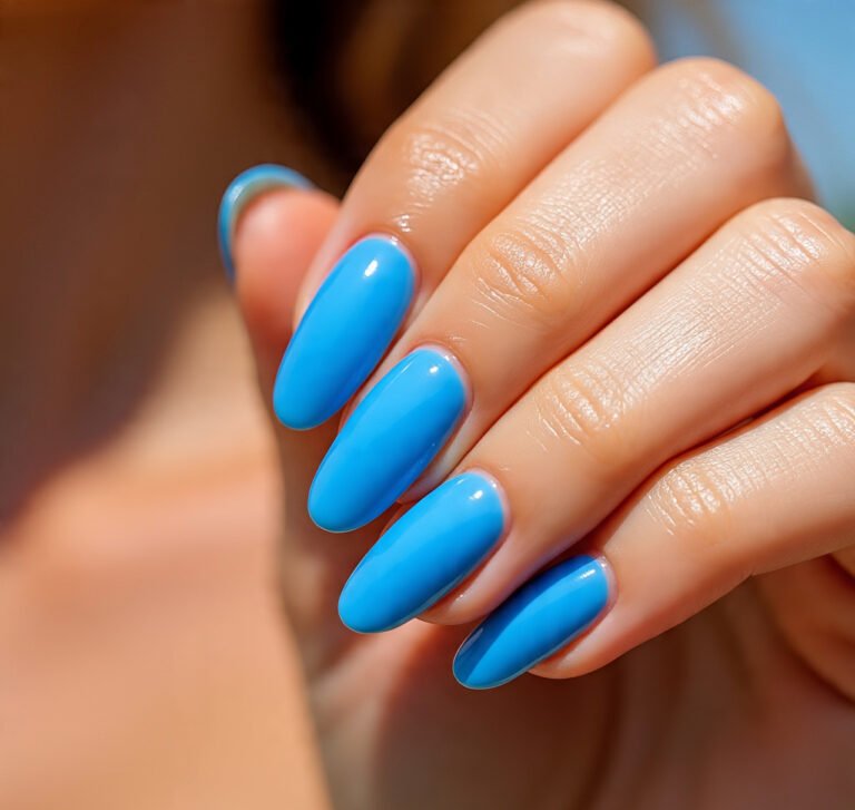 summer nails blue