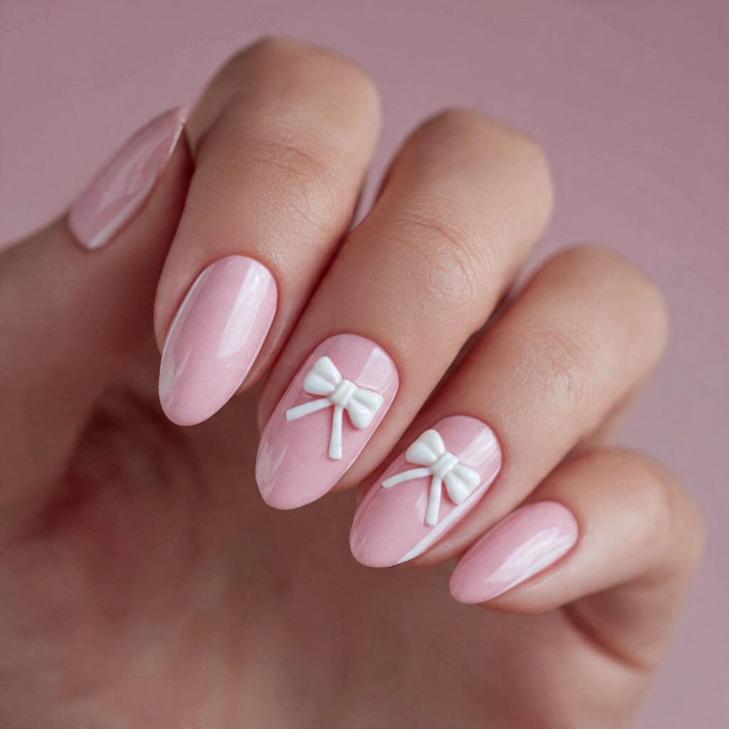 Cute Bow Nail Ideas