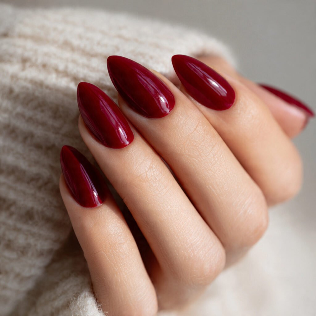 Red Almond Nail Ideas