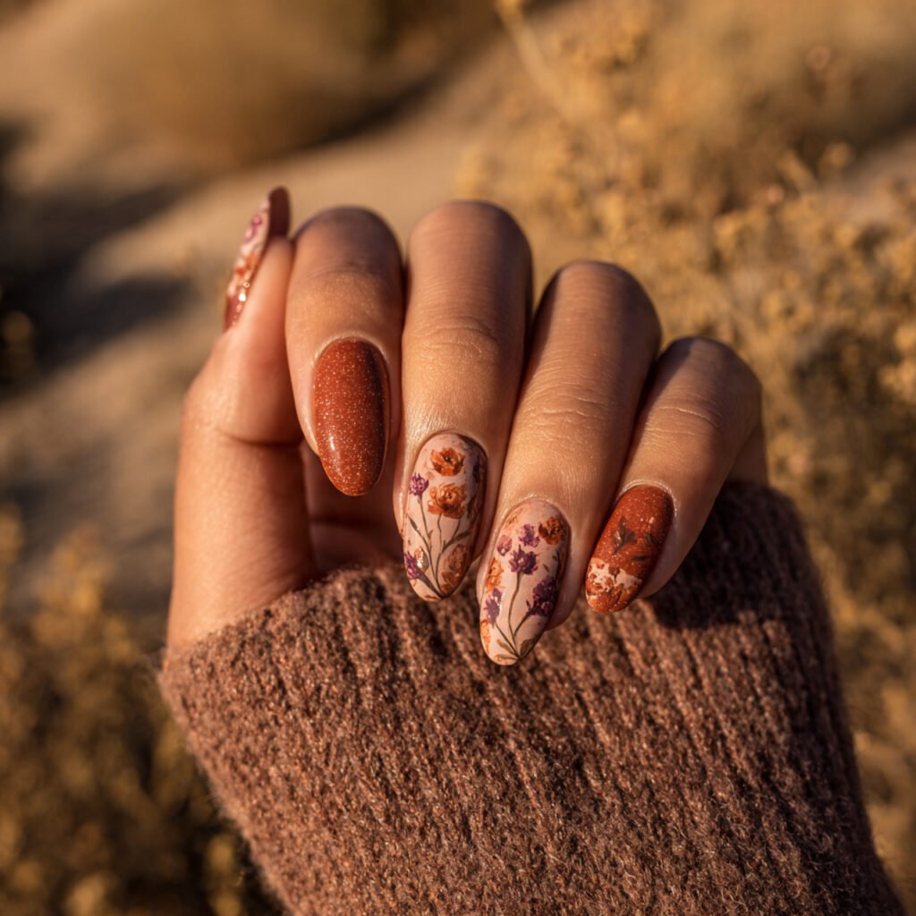 Wildflower Nail Ideas for Fall