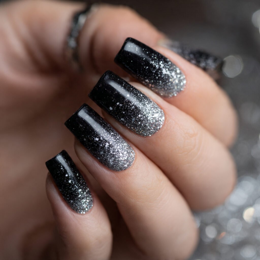Silver Glitter Gradient