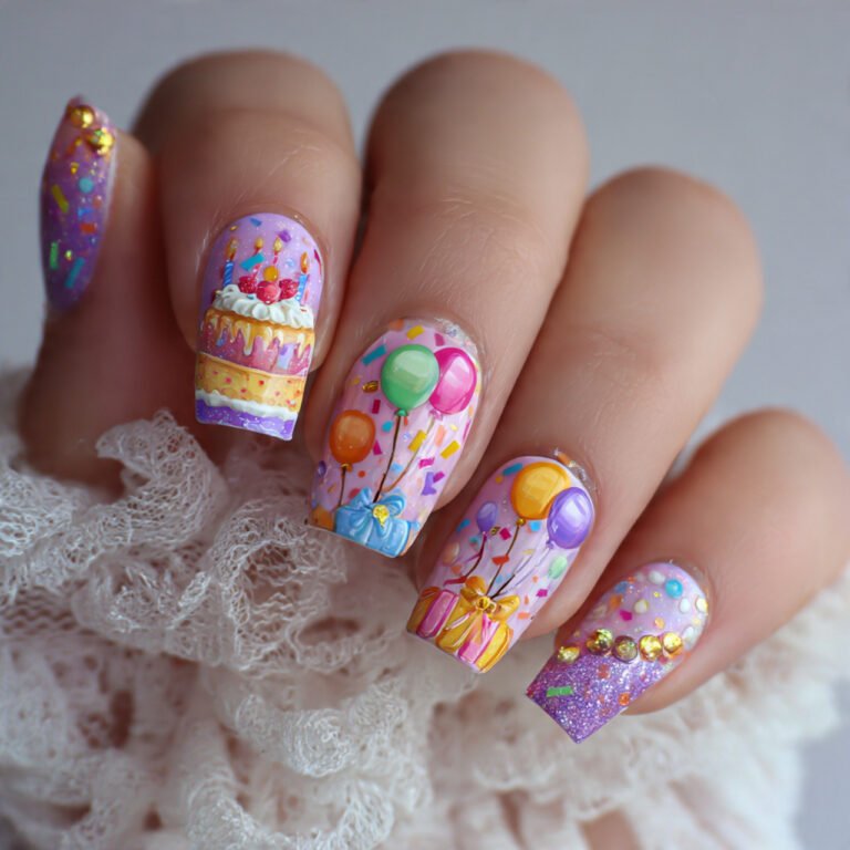 birthday nail ideas
