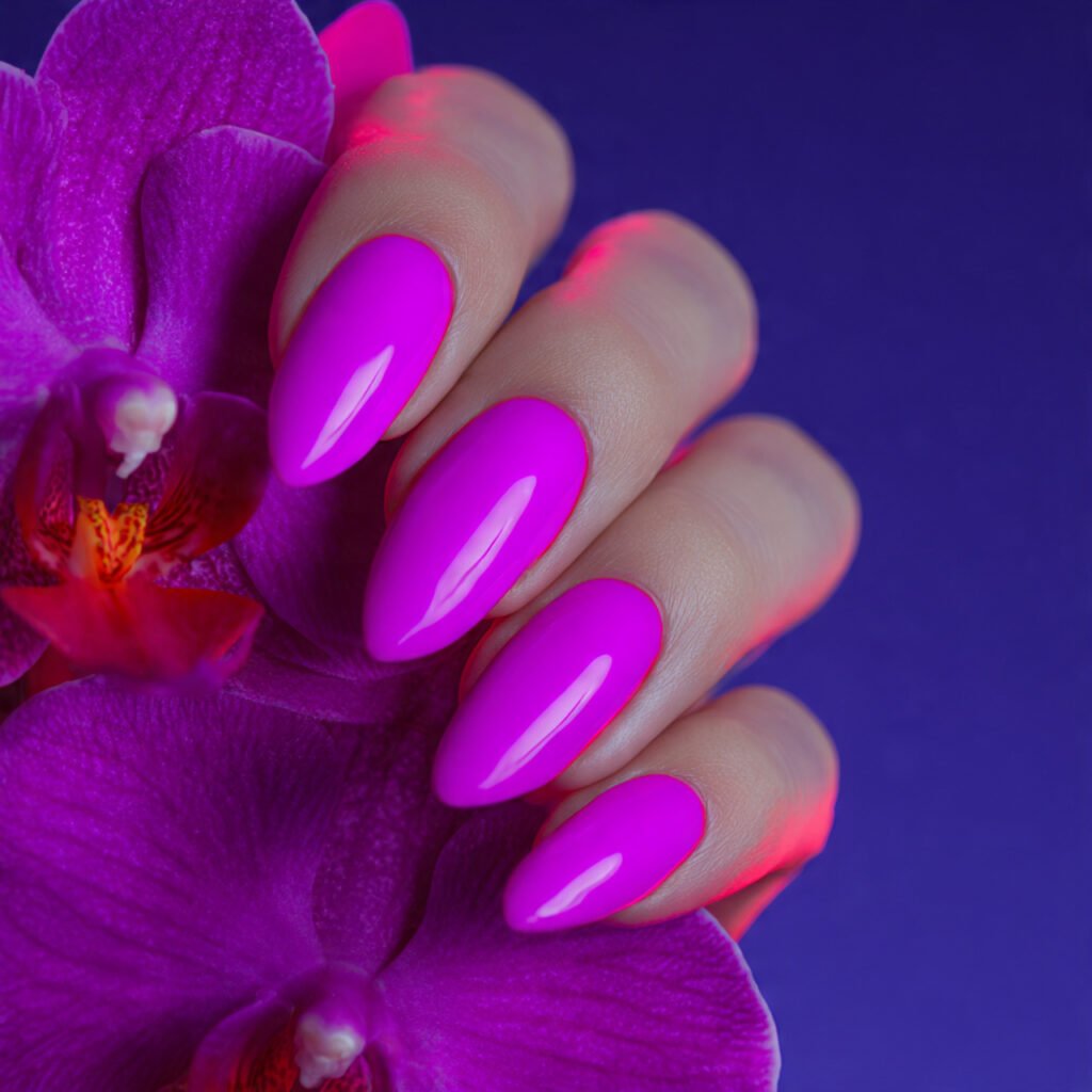 Bright Orchid Neon Statement Art