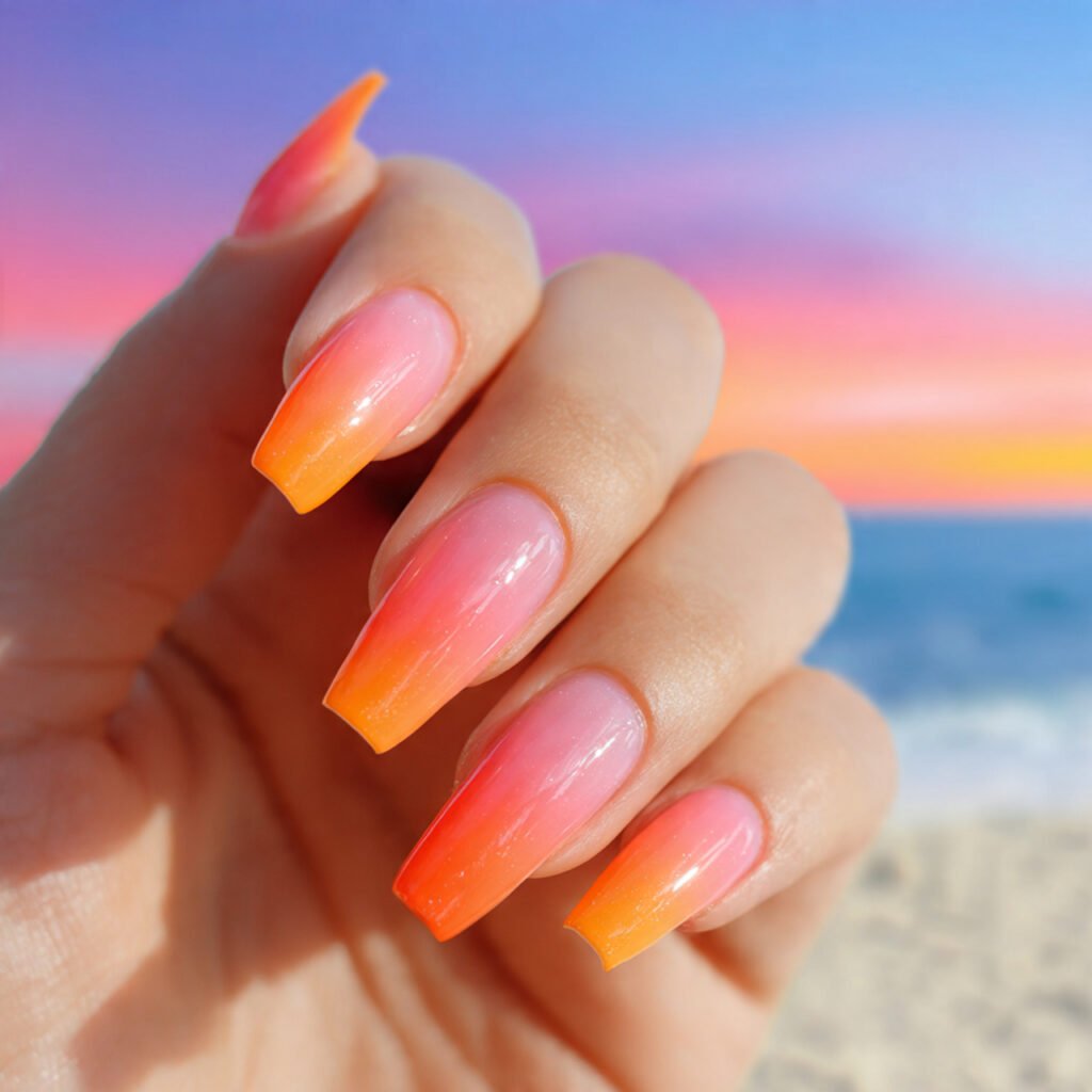 Sunset Coral Gradient Transition
