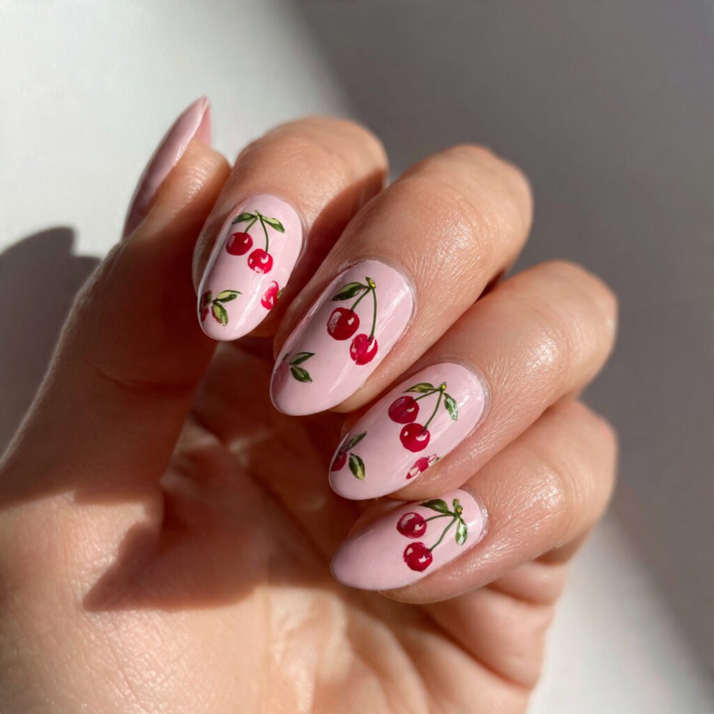 Cute Cherry Nail Ideas