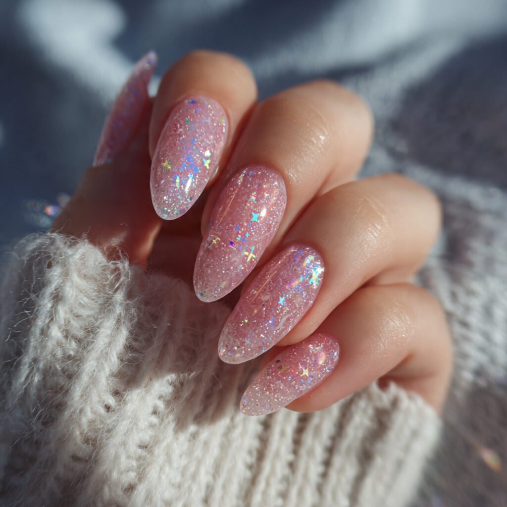 Cute Glitter Nail Ideas