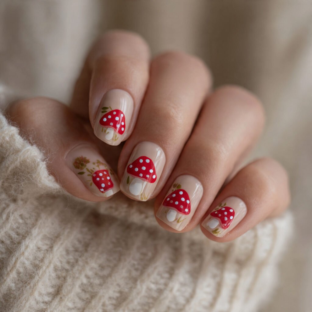 Cute Mushroom Nail Ideas