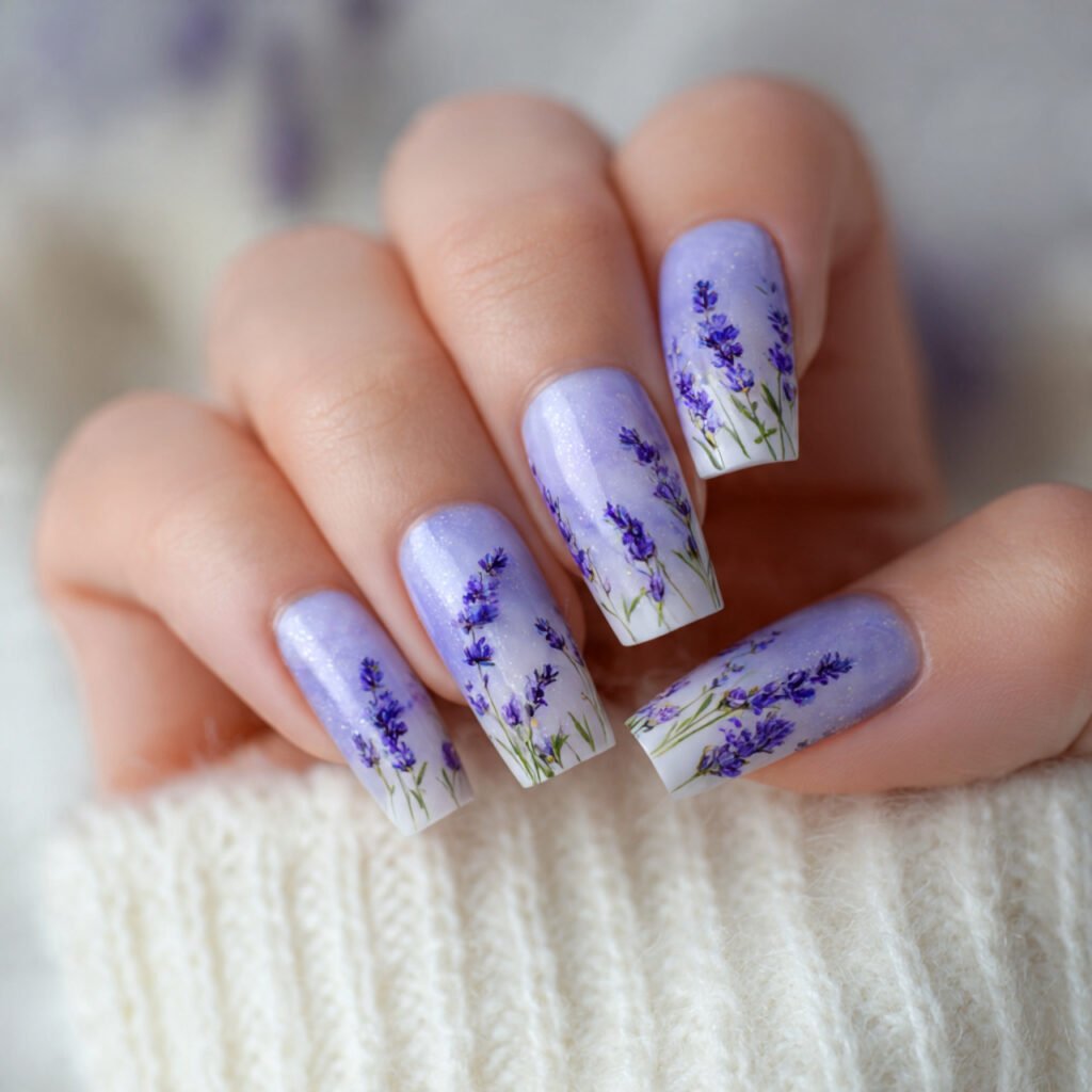 Floral Ombre Nail Ideas