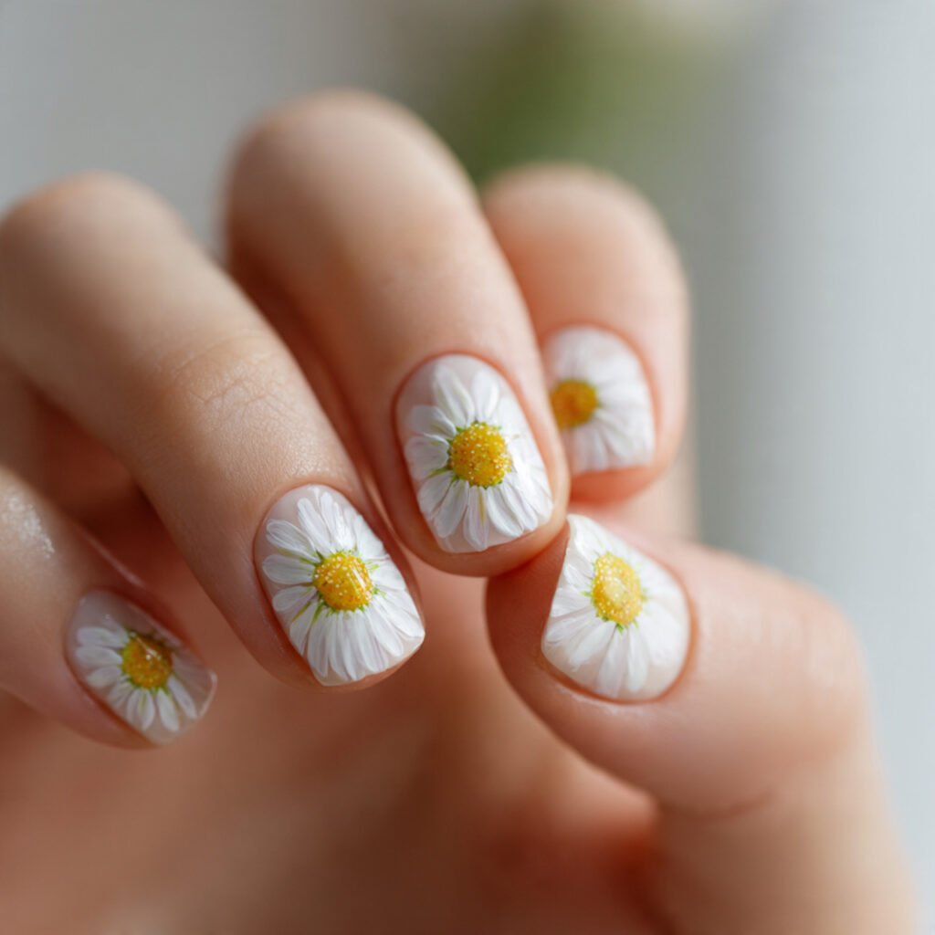 Floral Short Nail Ideas