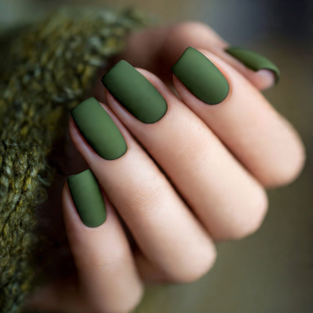 Green French Tip Nail Ideas