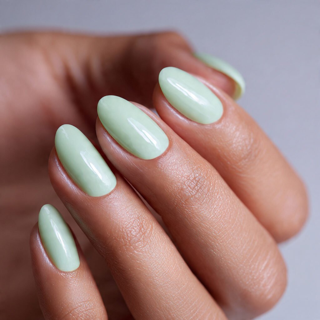 Pastel Green Nail Ideas