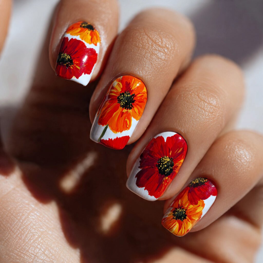 Poppy Nail Ideas