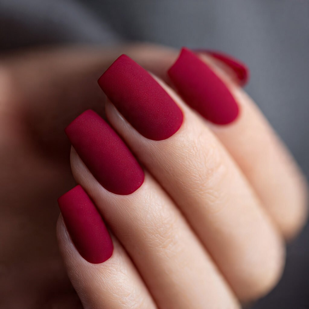 Red Matte Nail Ideas