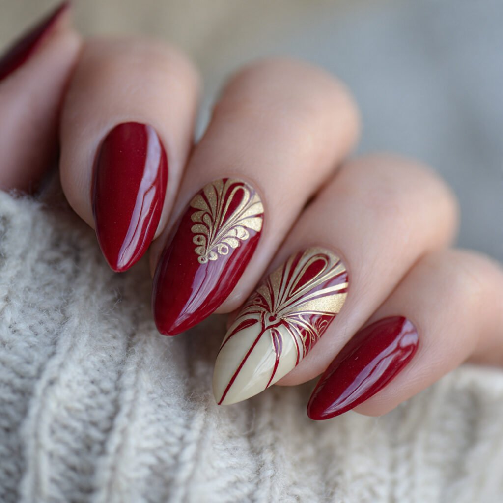 Red Vintage Nail Ideas