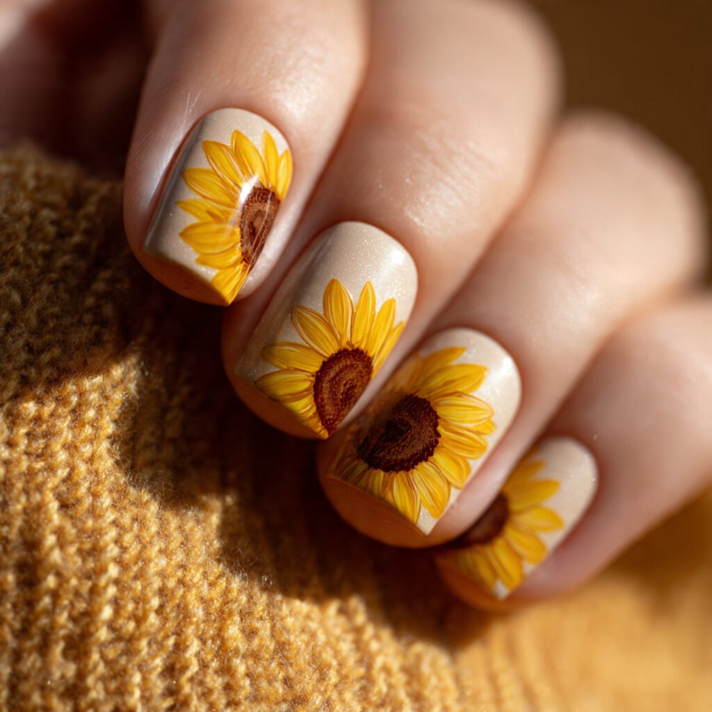 Sunflower Nail Ideas