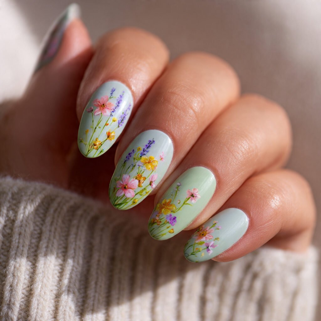 Floral and Pastel Nail Ideas