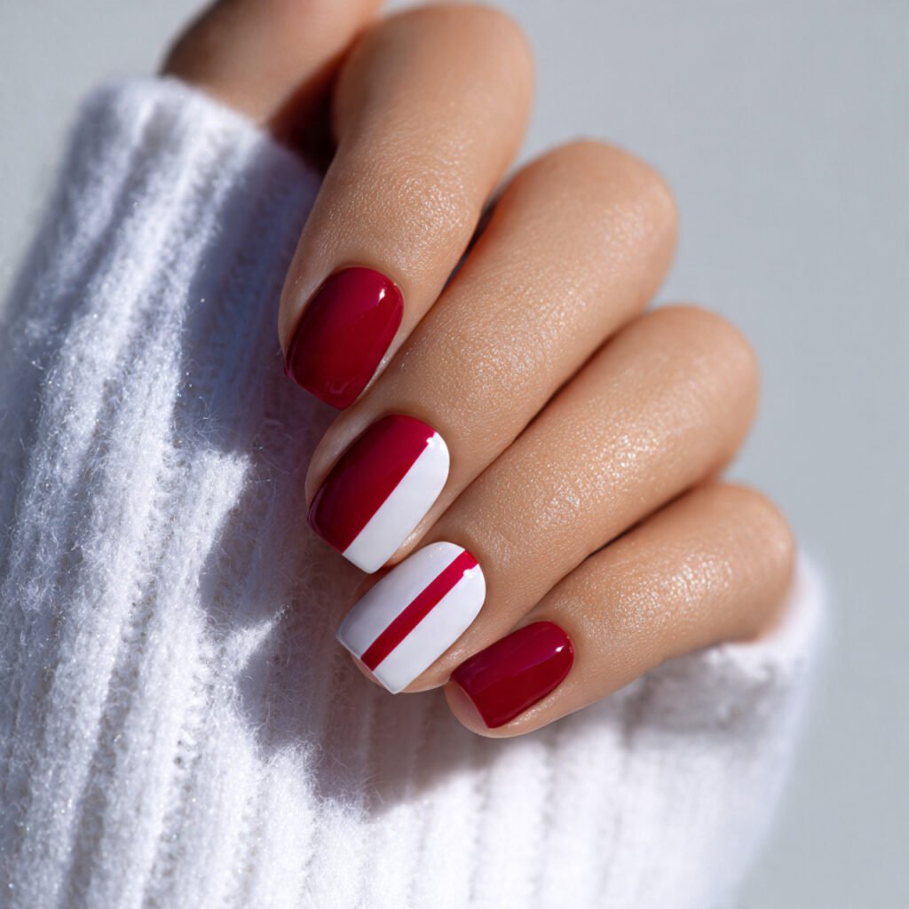 Red and White Nail Ideas