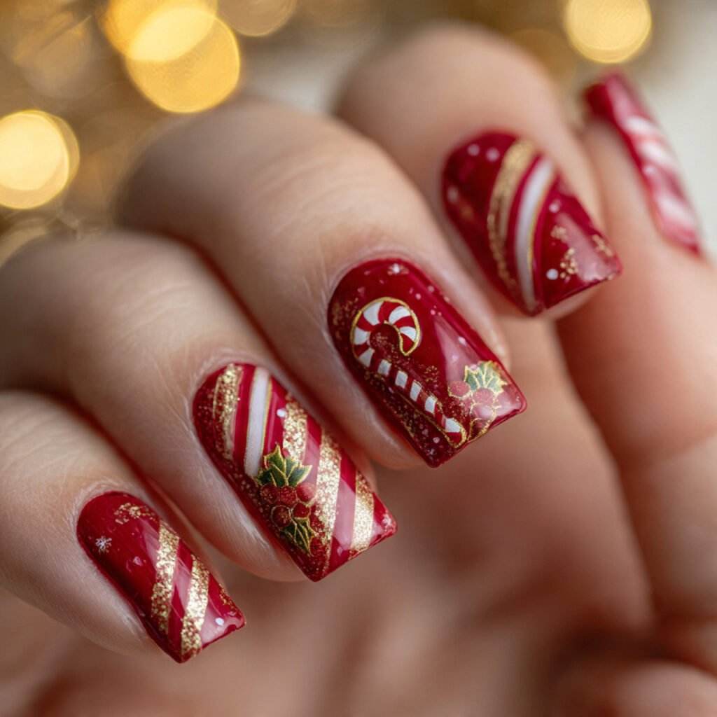 Red Christmas Nail Ideas