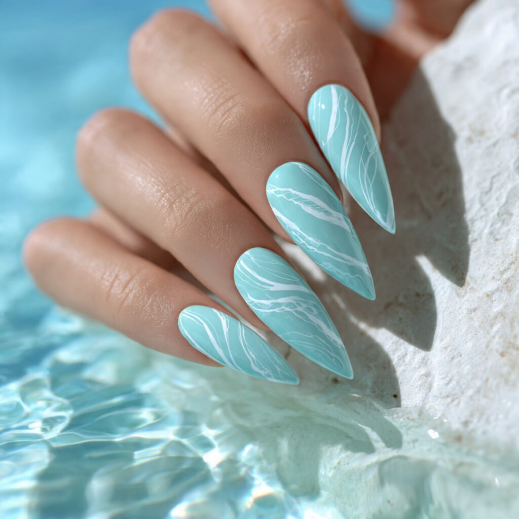Pale Aqua Waves