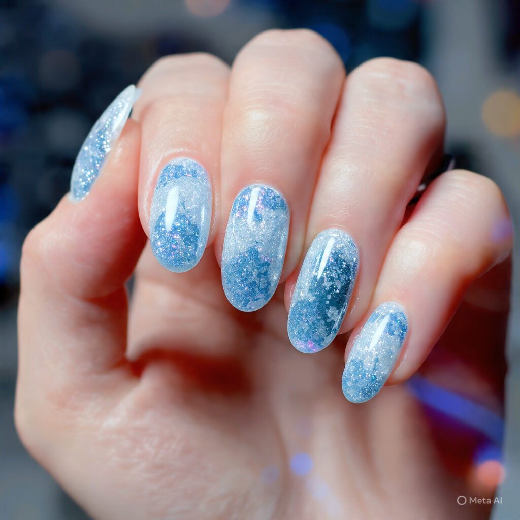 Frosty Blue Glitz