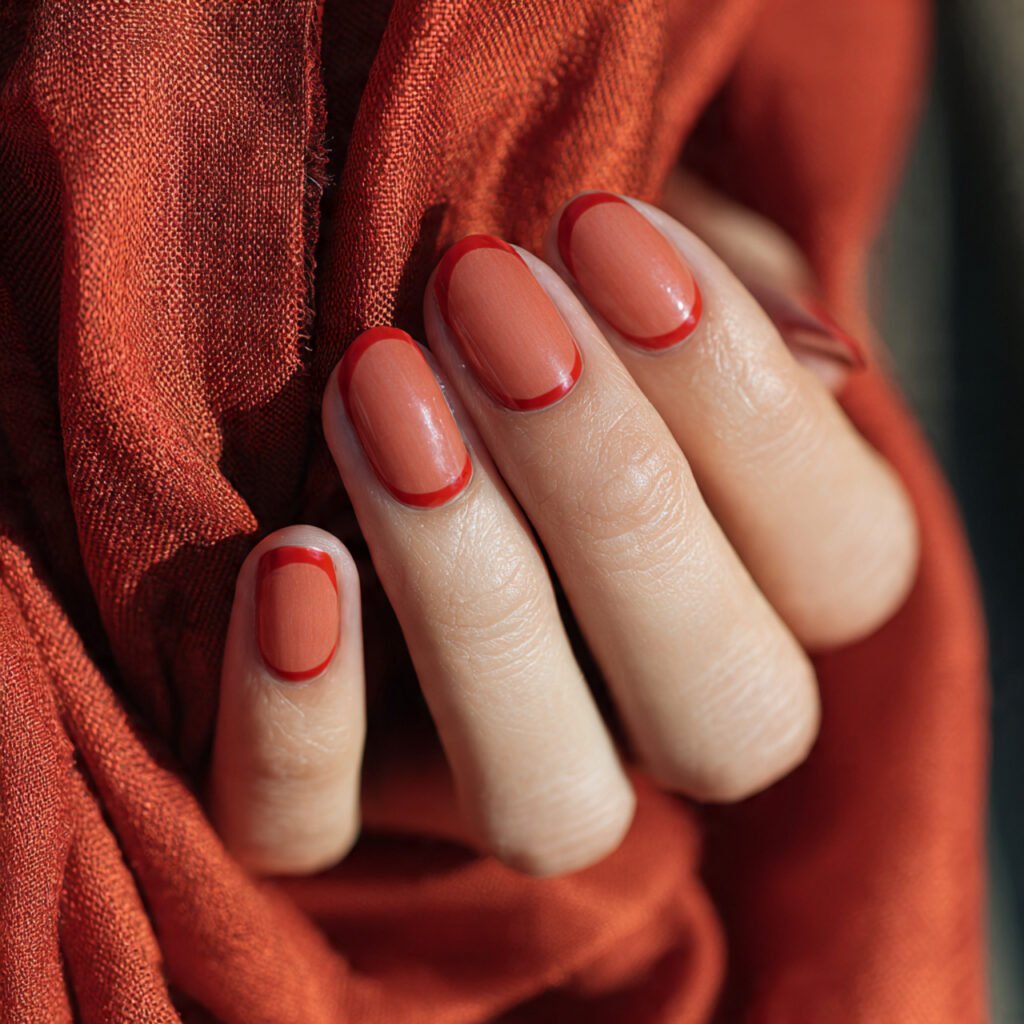 Earthy Terracotta Thin Borders