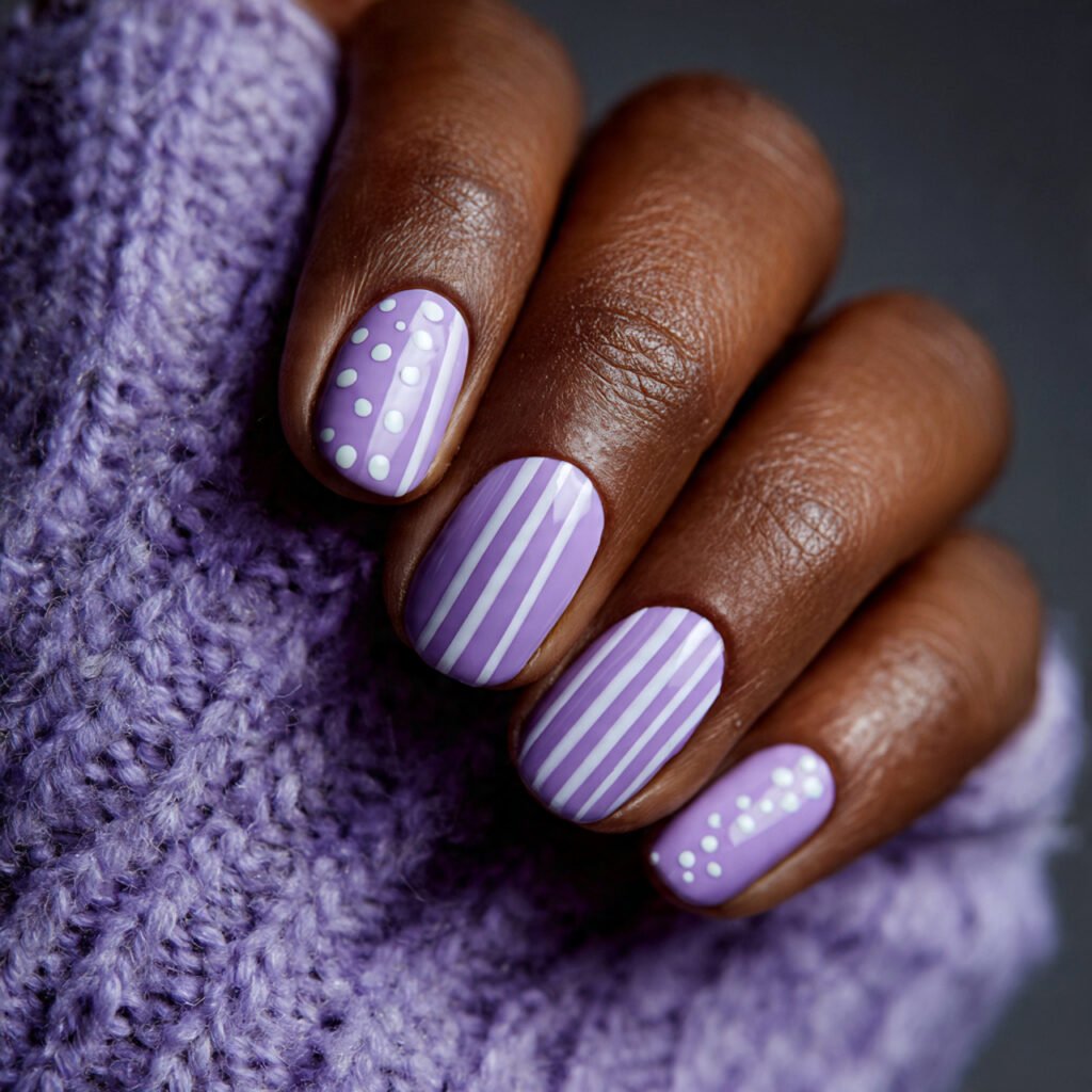 Matte Lavender With Glossy Accents