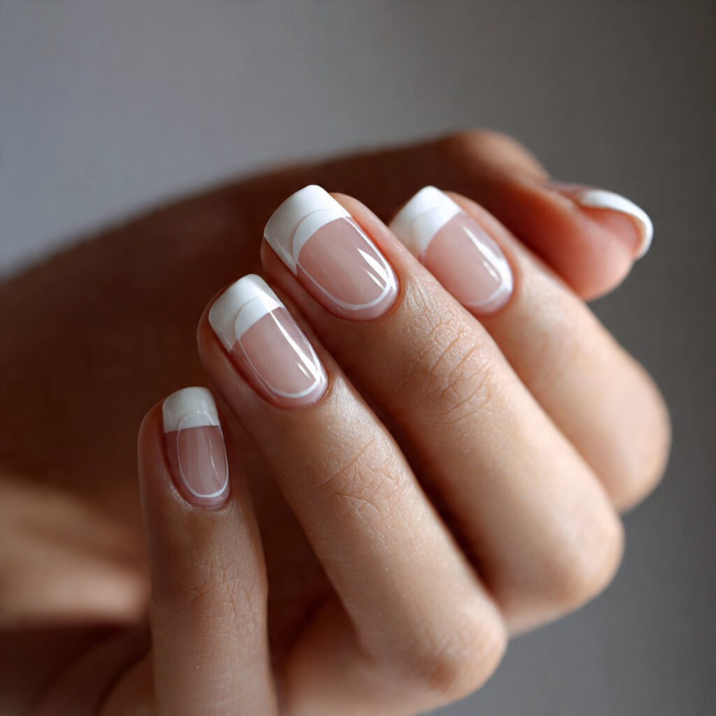 White Coffin Shape With Rhinestone Border