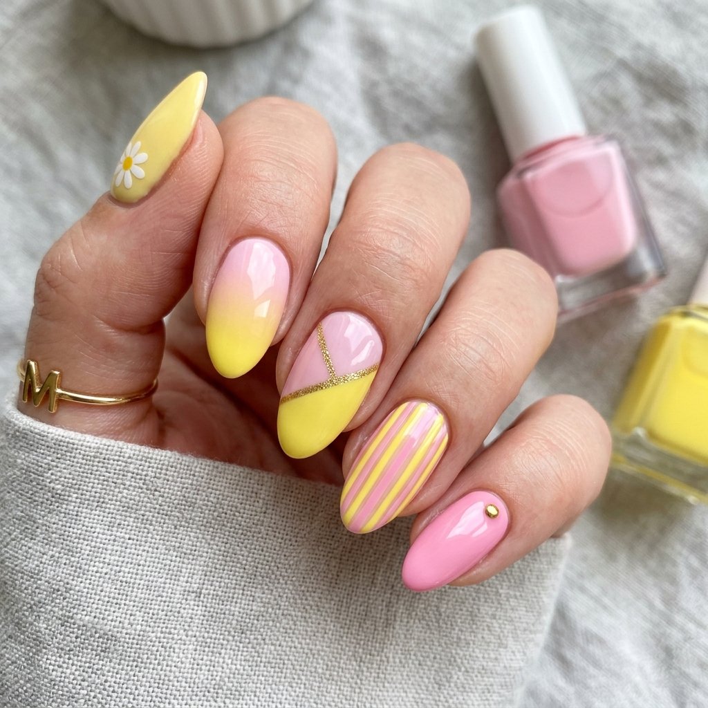 27 Pink Yellow Nail Ideas From Soft Pastels to Bold Neons 2 Best Pink Yellow Nail Ideas to Try