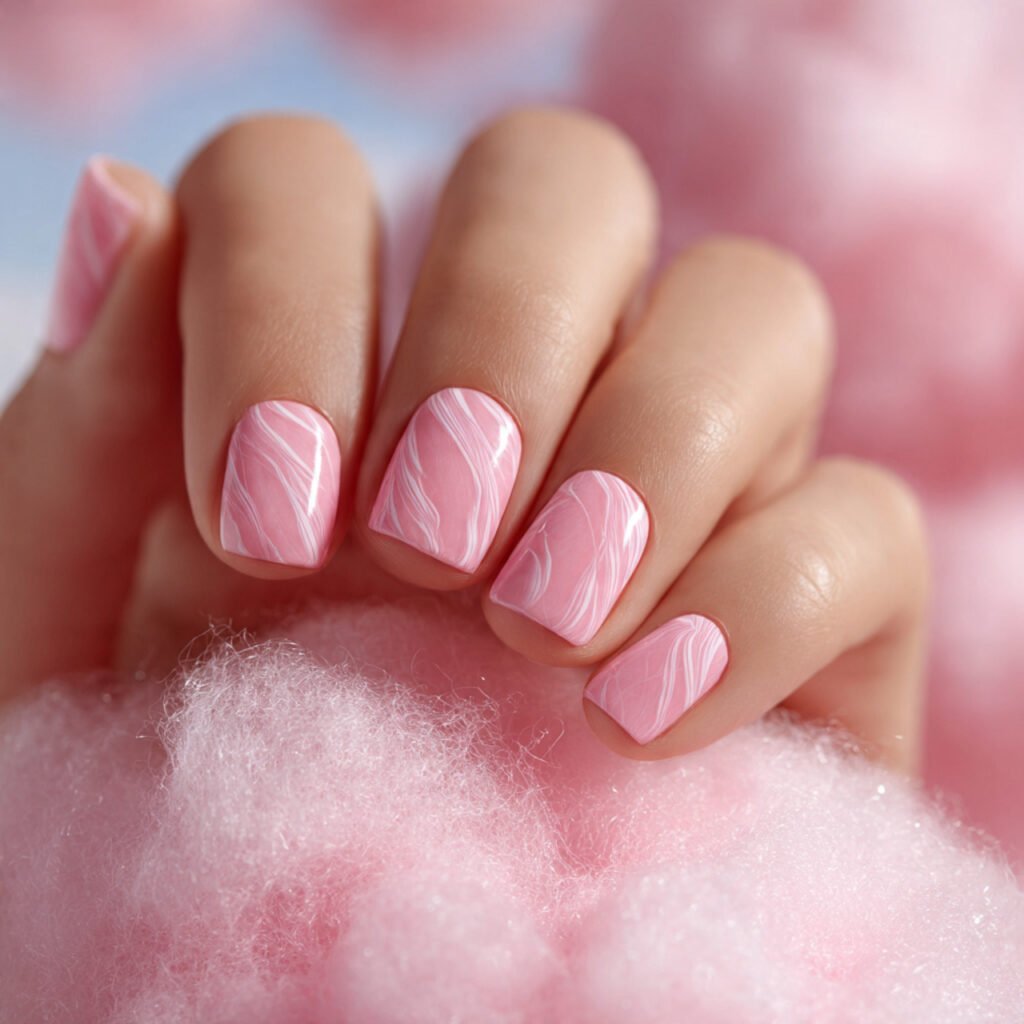 Cotton Candy Pink Swirls