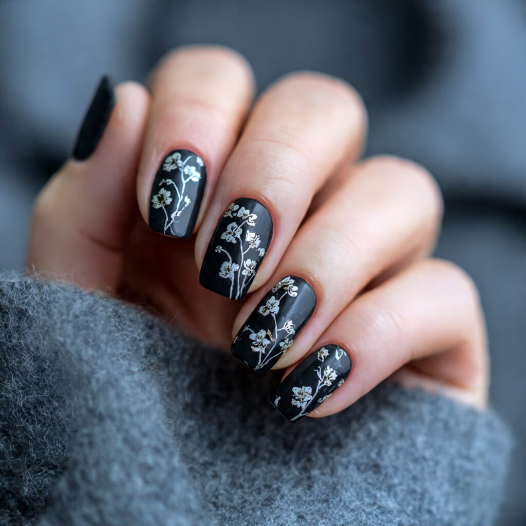 Delicate Floral Noir