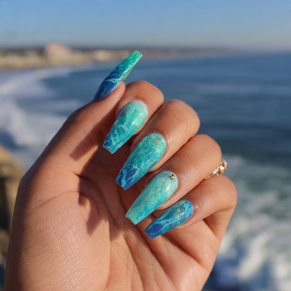 Teal Ocean Waves