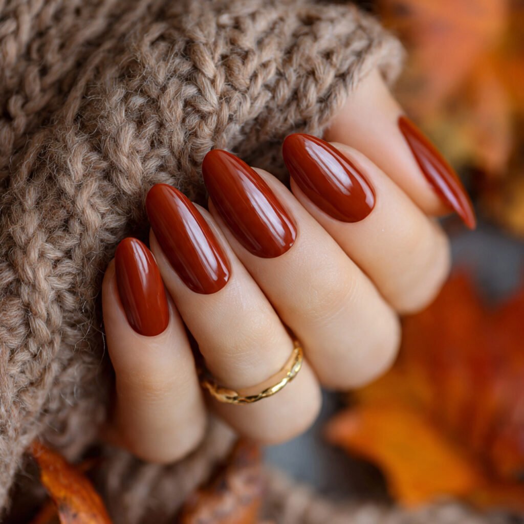 Glossy Burnt Orange Autumn Hues