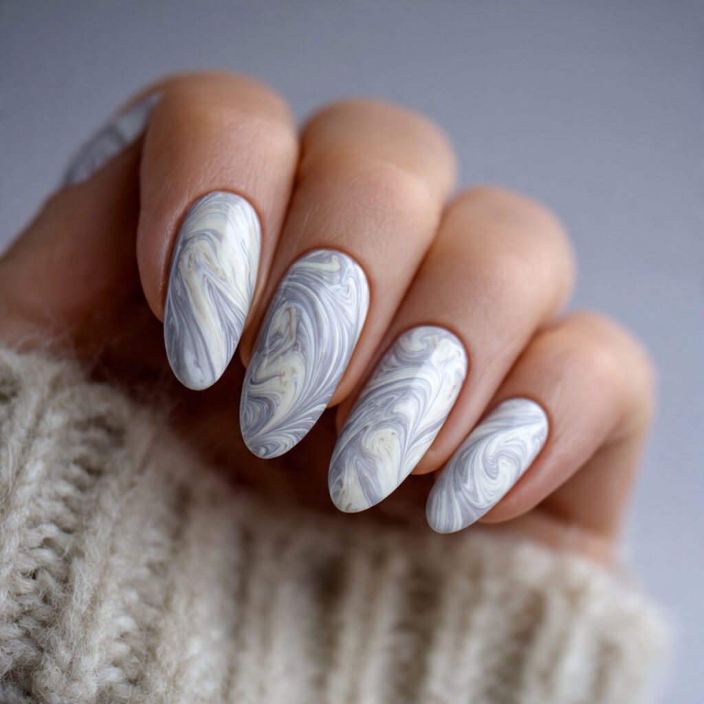 Creamy Off White Almond Shapes