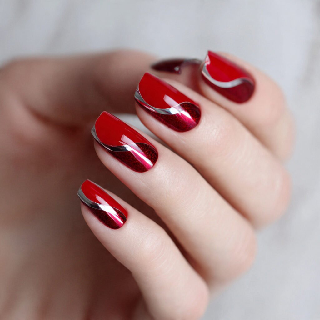 22 red chrome side swoop designs negative space n