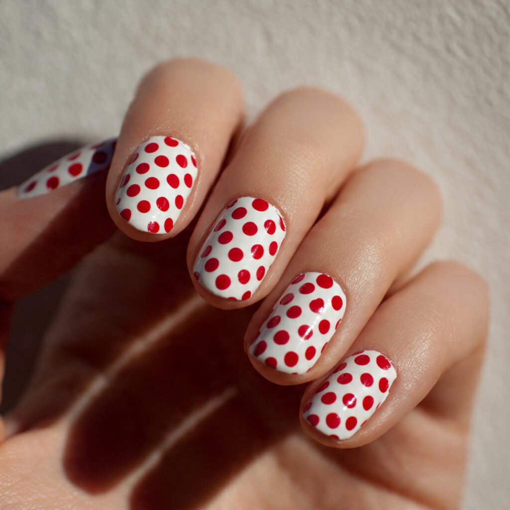 Playful Retro Red Polka Dots