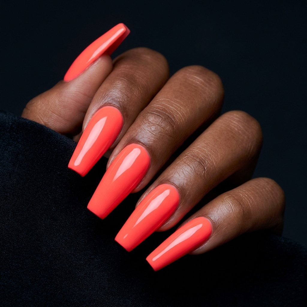 Bright Summer Acrylic Coffin Nails