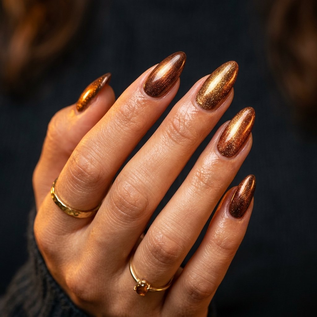 34 Stunning Trendy Summer Nails Worth Copying This Year 2026 9 Bronzed Goddess Nails