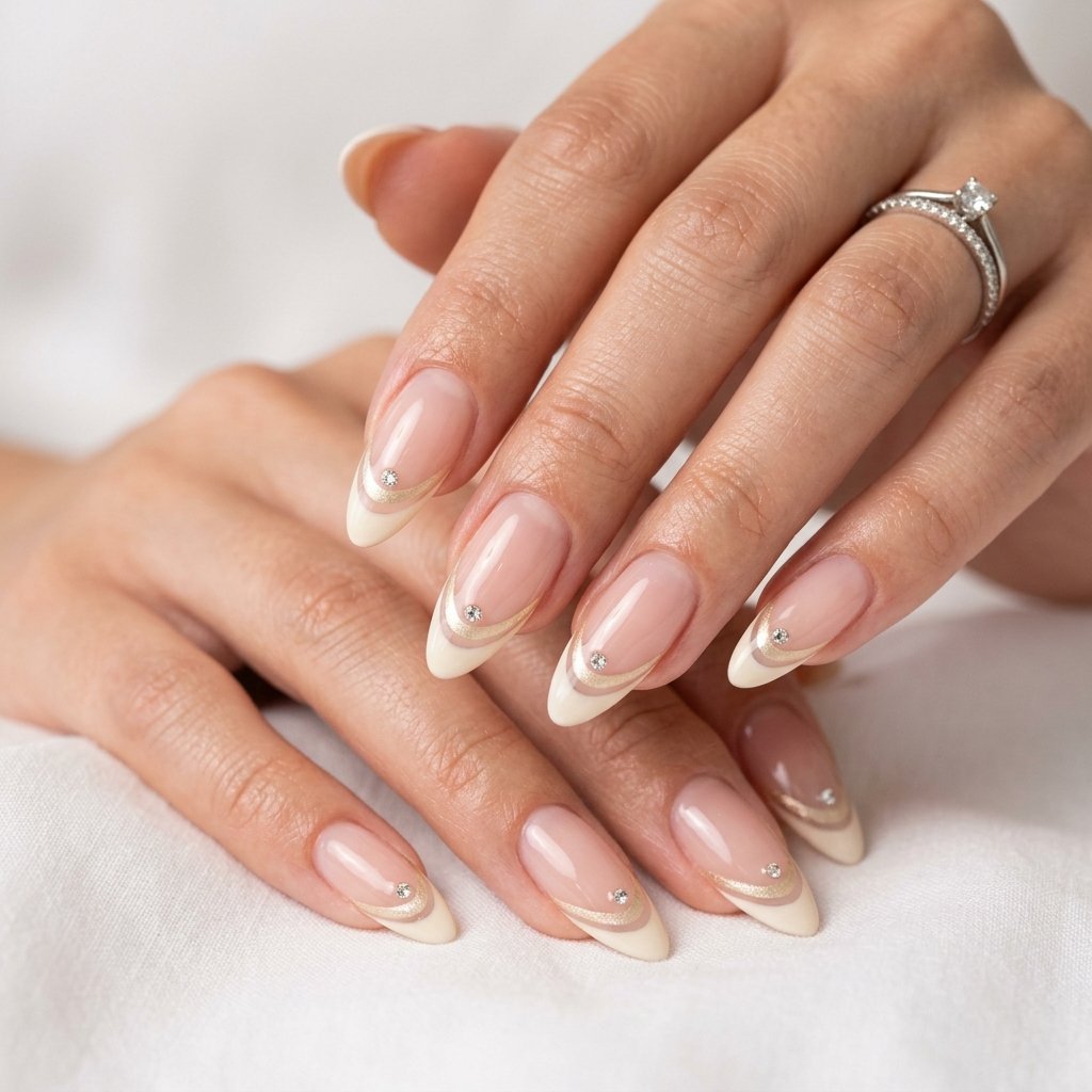 35 Top Most Viral Double French Tip Nails of the Season 2026 32 Wedding Double Tips