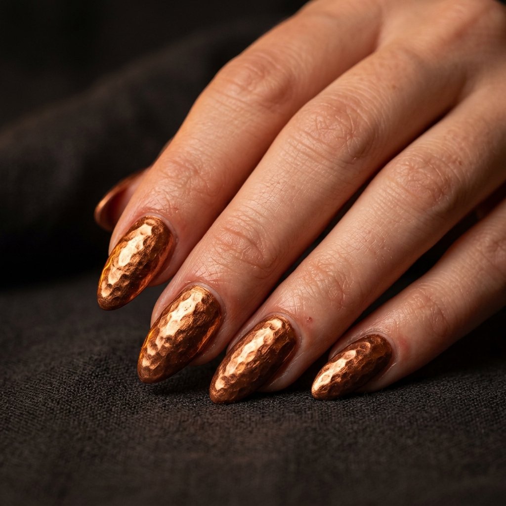 34 Stunning Trendy Summer Nails Worth Copying This Year 2026 25 Hammered Copper Nails