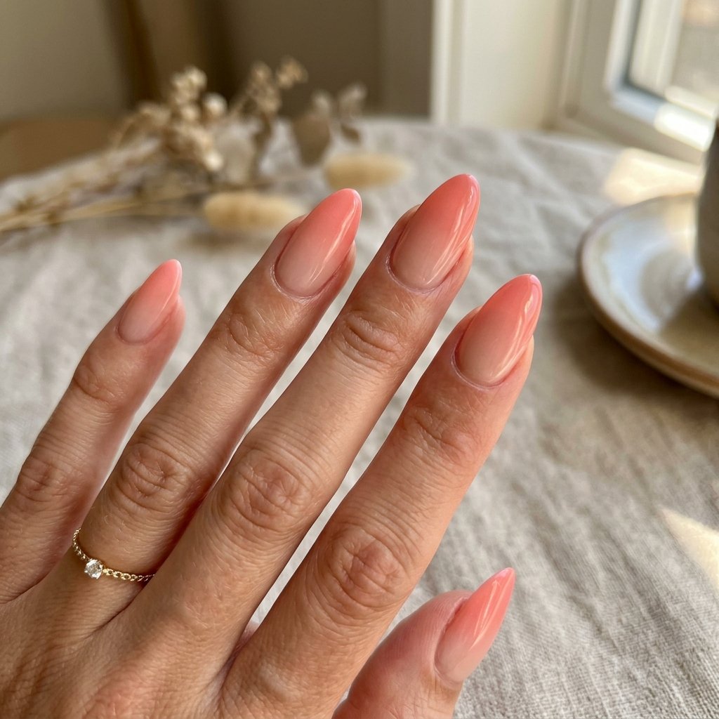 Almond Shape Ombre Nails