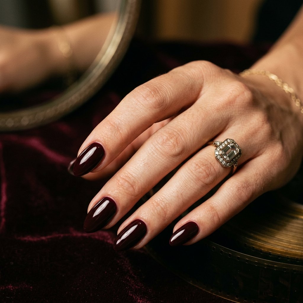 35 Black Cherry Nails Ideas That Look Incredibly Expensive 35 Black Cherry Vintage Nail Ideas