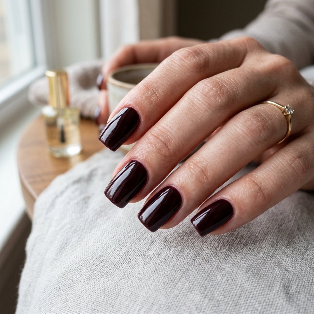 35 Black Cherry Nails Ideas That Look Incredibly Expensive 19 Black Cherry Press-On Nail Ideas