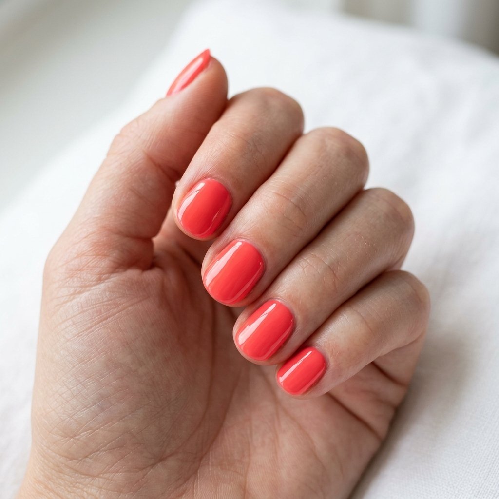 Bright Summer Acrylic Short Nails