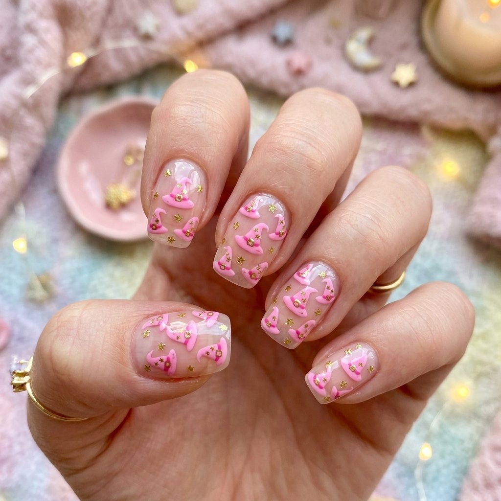 Bubblegum Pink Witch Hats