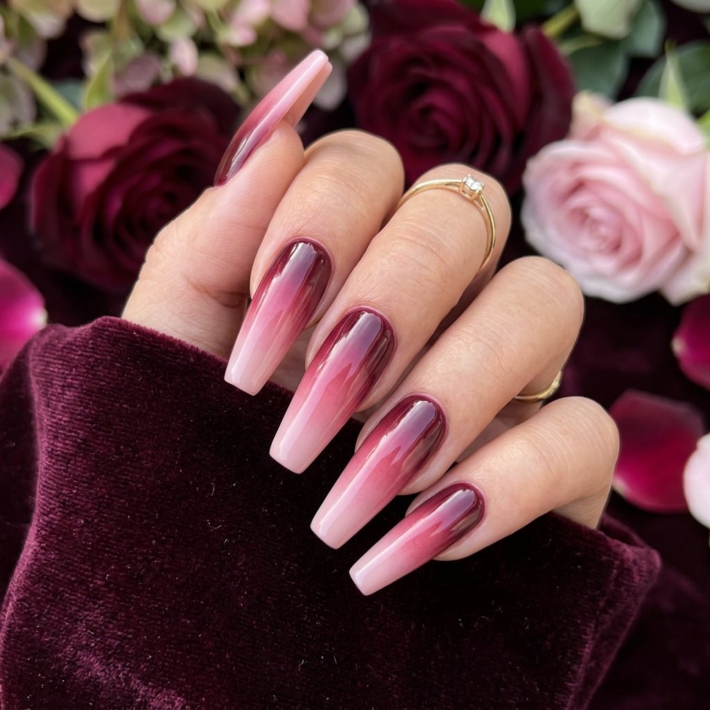 Burgundy Rose Gradient