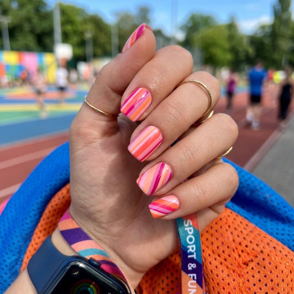 Diagonal Candy Stripe Mix